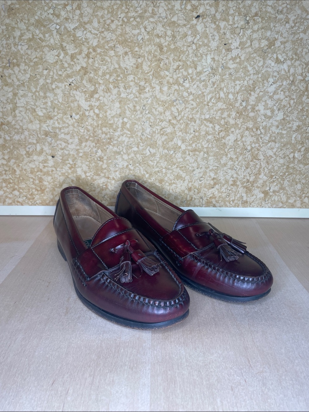Cole Haan Men's Tassel Loafers in Burgundy Leather